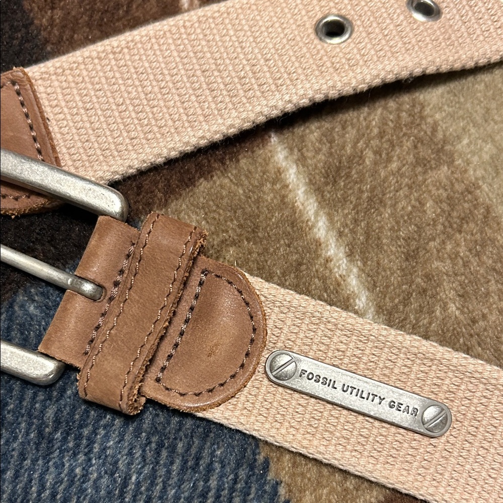 Fossil Utility Gear Beige and Brown Men's Belt Bag